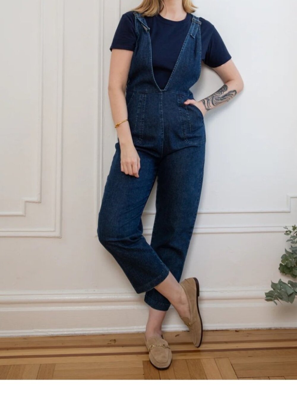 NWT Loup Rhoda Dark Blue Buckle Strap Coveralls